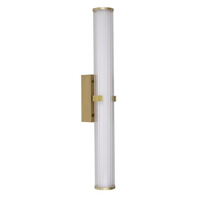 Clamp LED Bathroom Wall Light - Gold & Opal Glass, IP44