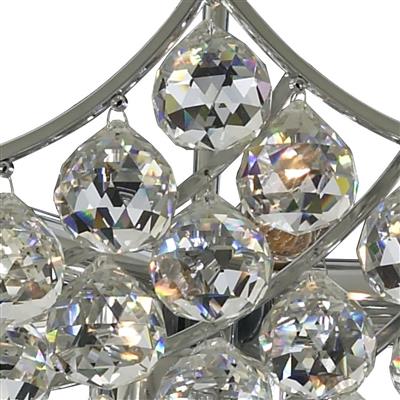 Sassari 5Lt Semi Flush Ceiling Light - Chrome & Crystal