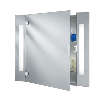 Bathroom Illuminated Mirror Cabinet & Shaver Socket, IP44