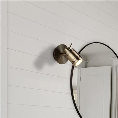 Samson Bathroom Spotlight - Antique Brass, IP44