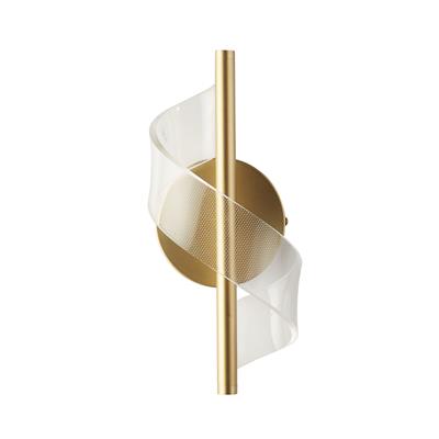 Lux & Belle LED Wall Light-Painted Gold Metal & Clear Acryli