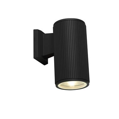 Hamburg Outdoor Wall Light - Black with Clear Glass Diffuser