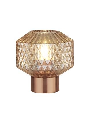 Textured Table Lamp - Amber Glass