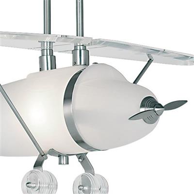 Novelty Airplane Ceiling Pendant - Metal, Acrylic & Glass