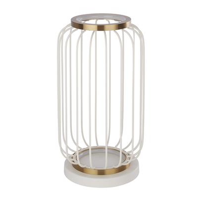Lux & Belle LED Table Lamp - White & Satin Brass Metal