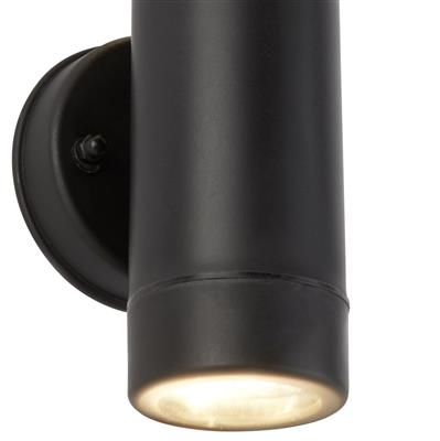 Coastal Outdoor LED 2Lt Wall Light -Black Polypropylene,IP44