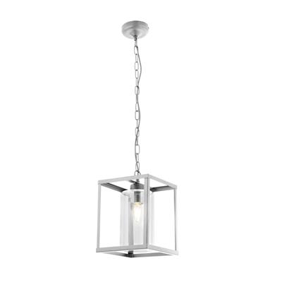 Lux & Belle Pendant - Satin Silver & Clear Glass