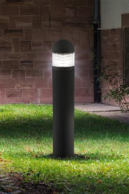 Bronx 90cm Outdoor Post - Black with Polycarbonate Diffuser