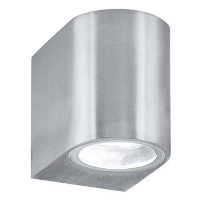 Eiffel Outdoor Wall Light - Satin Silver, Clear & Frosted