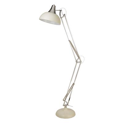 Goliath Task Lamp - Chrome & Cream Metal