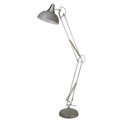 DOT Floor Task Lamp - Grey Metal & Chrome