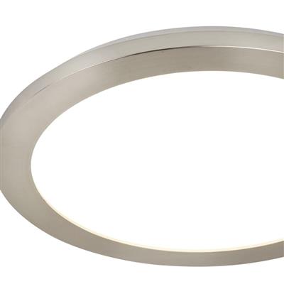 Cork LED Flush - 30cm -Satin Silver & Acrylic -IP44