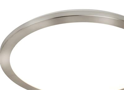 Cork 40cm LED Flush - Satin Silver & Acrylic, IP44
