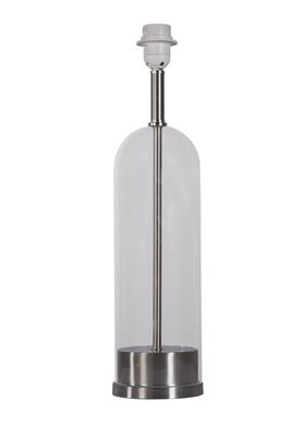 Base Only - Oxford Table Lamp - Satin Nickel Metal & Glass