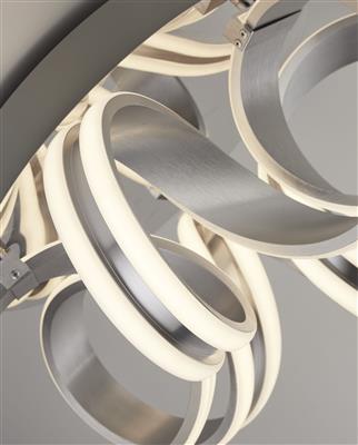 Lux & Belle LED Ceiling Flush - Satin Silver Metal