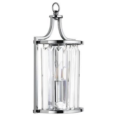 Victoria  Wall Light  - Chrome Metal & Clear Crystal