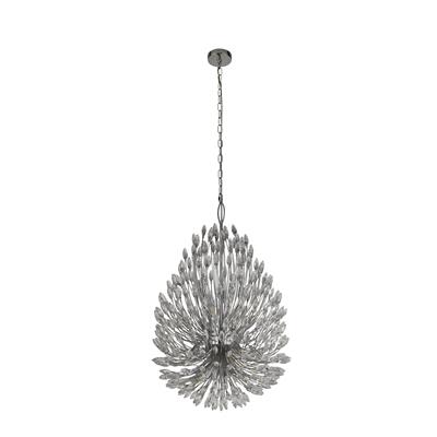 Peacock 20Lt Ceiling Pendant - Crystal & Metal