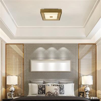 Rhea LED Flush Ceiling Light - Gold & Crystal Sand