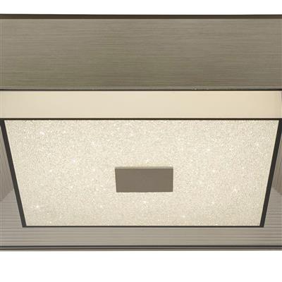 Rhea LED Flush Ceiling Light - Silver & Crystal Sand
