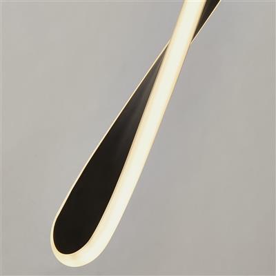 Paddle 5Lt Bar Pendant - Black Metal & Opal Silicon