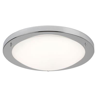Geneva LED Bathroom Flush - Satin Silver & Glass, IP44