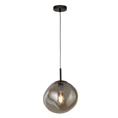 Twisted Sphere Ceiling Light, Smoked Glass