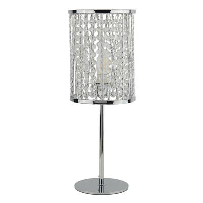 Elise Table Lamp - Chrome & Crystal Drops