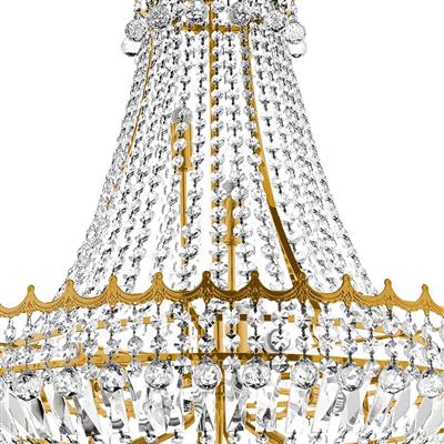 Versailles 13Lt Chandelier - Gold Frame & Crystal