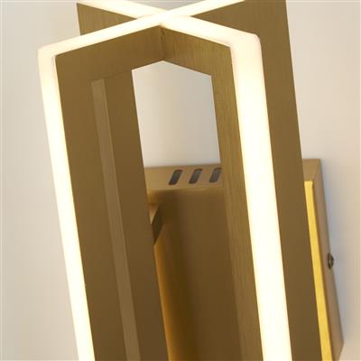 Lux & Belle LED Wall Light-Brushed Gold Metal