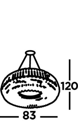 Vesuvius 10Lt Pendant - 
Chrome, Clear Coffin and Ball Drops
