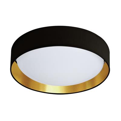 Gianna LED Flush -Black/Gold Shade & Acrylic Diffuser