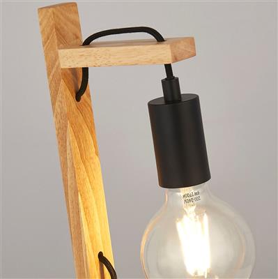 Woody Table Lamp - Black & Ash Wood