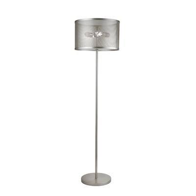 Fishnet 2Lt Floor Lamp - Painted Silver