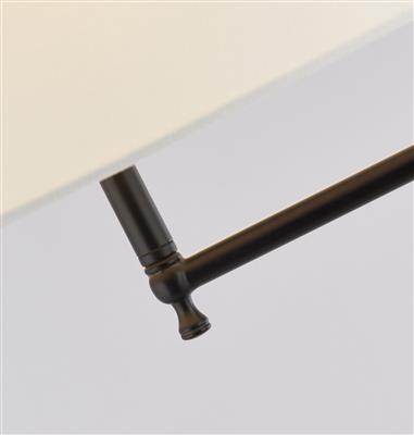 Munich Adjustable Floor Lamp - Matt Black, Linen Shade
