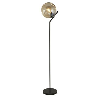 Punch Floor Lamp - Black with Punched Champagne Glass