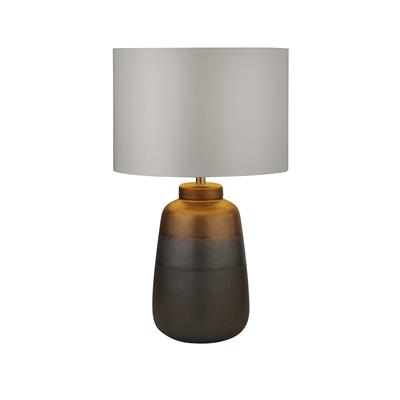 Layla Table Lamp - Ombre Ceramic Base & Dark Grey Shade
