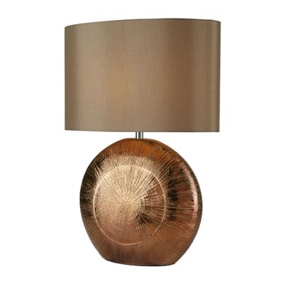 Lux & Belle Table Lamp - Ceramic Bronze & Fabric Shade
