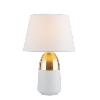 Touch Table Lamp - Brushed Brass & Ivory Shade