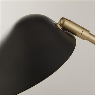 x Swan Table Lamp - Black & Gold Metal