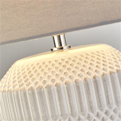 x Marquis Table Lamp - White Textured Ceramic