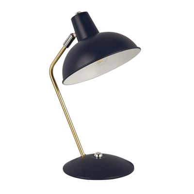 x Aberdeen Table Lamp - Navy With Brass Stem