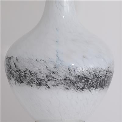 Lux & Belle 1LT TableLamp-White Confetti Glass & White Shade