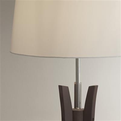Tripod Floor Lamp - Dark Wood & White Shade