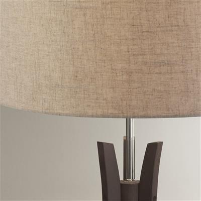 Lux & Belle Tripod Floor Lamp - Wood & Hessian