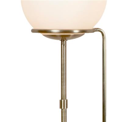 Sphere Table Lamp - Antique Brass with Opal Glass Shade