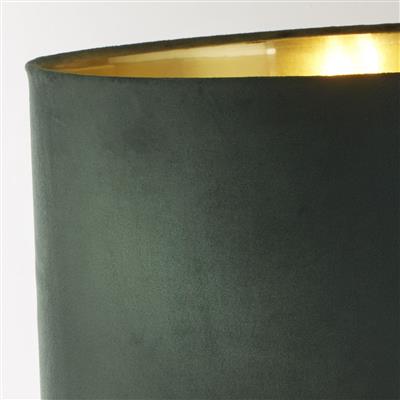Whitby Table Lamp - Antique Brass & Green Velvet Shade