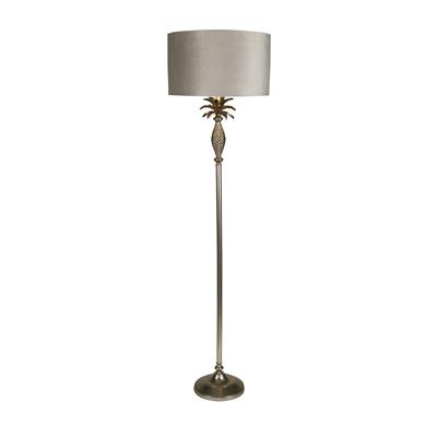 Lux & Belle Pineapple Floor Lamp with Grey Velvet  Shade