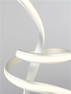 Music Table Lamp - Satin Silver & Opal