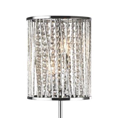 Elise 2Lt Floor Lamp - Chrome & Crystal Drops