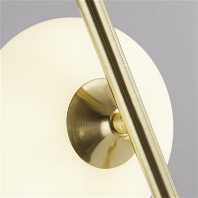 Lux & Belle Table Lamp - Gold Metal & Opal Glass